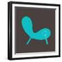 Modern Teal Chair-Anita Nilsson-Framed Art Print