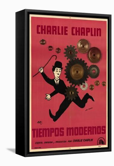 Modern Times, Argentine Movie Poster, 1936-null-Framed Stretched Canvas
