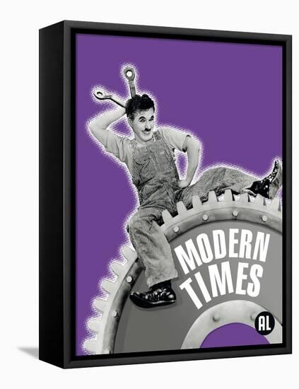 Modern Times, Belgian Movie Poster, 1936-null-Framed Stretched Canvas