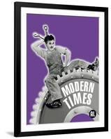 Modern Times, Belgian Movie Poster, 1936-null-Framed Art Print