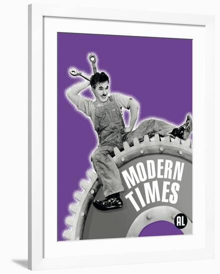 Modern Times, Belgian Movie Poster, 1936-null-Framed Art Print