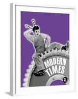 Modern Times, Belgian Movie Poster, 1936-null-Framed Art Print