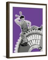 Modern Times, Belgian Movie Poster, 1936-null-Framed Art Print