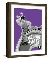 Modern Times, Belgian Movie Poster, 1936-null-Framed Art Print