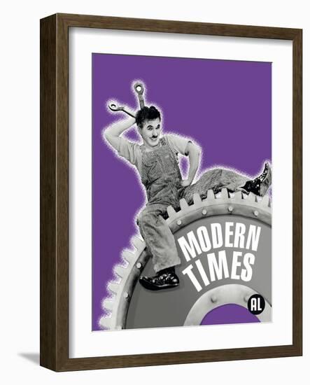 Modern Times, Belgian Movie Poster, 1936-null-Framed Art Print