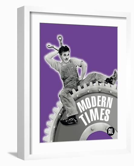 Modern Times, Belgian Movie Poster, 1936-null-Framed Art Print