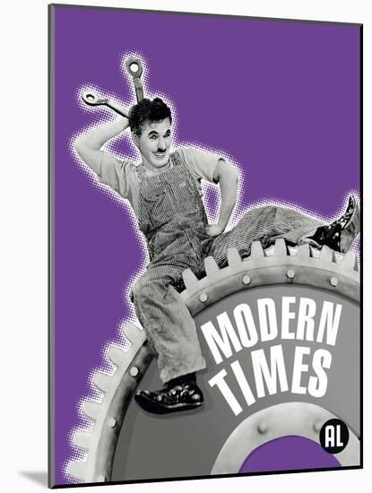 Modern Times, Belgian Movie Poster, 1936-null-Mounted Art Print