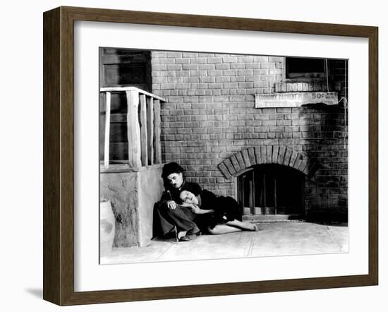 Modern Times, Charles Chaplin, Paulette Goddard, 1936-null-Framed Photo