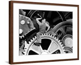 Modern Times, Charlie Chaplin, 1936-null-Framed Photo