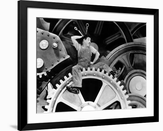 Modern Times, Charlie Chaplin, 1936-null-Framed Photo