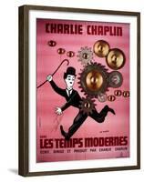 Modern Times, Charlie Chaplin, 1936-null-Framed Photo