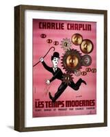 Modern Times, Charlie Chaplin, 1936-null-Framed Photo