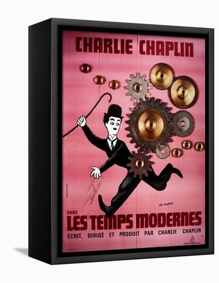 Modern Times, Charlie Chaplin, 1936-null-Framed Stretched Canvas