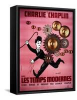 Modern Times, Charlie Chaplin, 1936-null-Framed Stretched Canvas