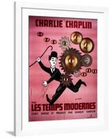 Modern Times, Charlie Chaplin, 1936-null-Framed Photo