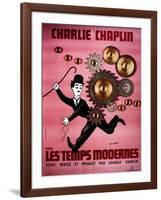 Modern Times, Charlie Chaplin, 1936-null-Framed Photo