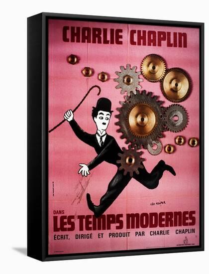 Modern Times, Charlie Chaplin, 1936-null-Framed Stretched Canvas