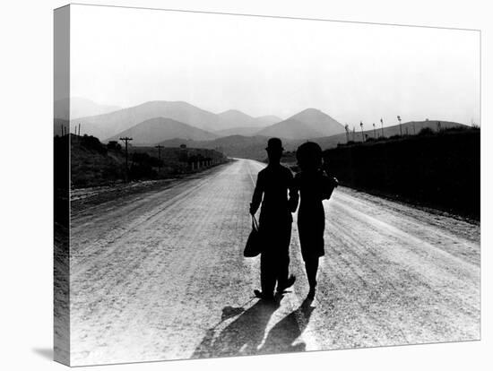 Modern Times, Charlie Chaplin, Paulette Goddard, 1936-null-Stretched Canvas