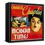 Modern Times, Charlie Chaplin, Paulette Goddard, 1936-null-Framed Stretched Canvas