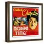 Modern Times, Charlie Chaplin, Paulette Goddard, 1936-null-Framed Art Print