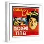 Modern Times, Charlie Chaplin, Paulette Goddard, 1936-null-Framed Art Print