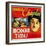 Modern Times, Charlie Chaplin, Paulette Goddard, 1936-null-Framed Art Print