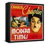 Modern Times, Charlie Chaplin, Paulette Goddard, Charlie Chaplin, 1936-null-Framed Stretched Canvas