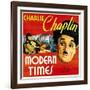 Modern Times, Charlie Chaplin, Paulette Goddard, Charlie Chaplin, 1936-null-Framed Photo