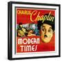 Modern Times, Charlie Chaplin, Paulette Goddard, Charlie Chaplin, 1936-null-Framed Photo