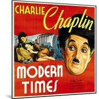 Modern Times, Charlie Chaplin, Paulette Goddard, Charlie Chaplin, 1936-null-Mounted Photo