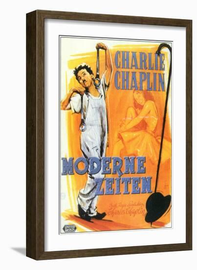 Modern Times, German Movie Poster, 1936-null-Framed Art Print