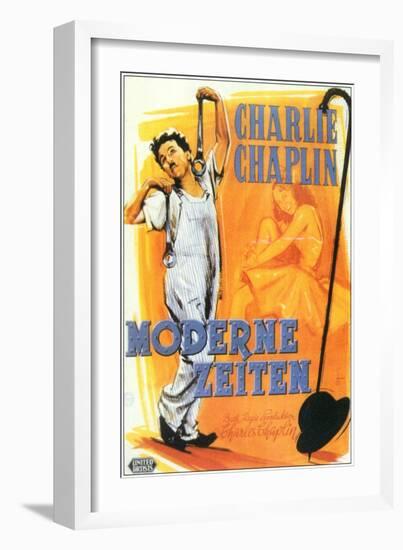 Modern Times, German Movie Poster, 1936-null-Framed Art Print