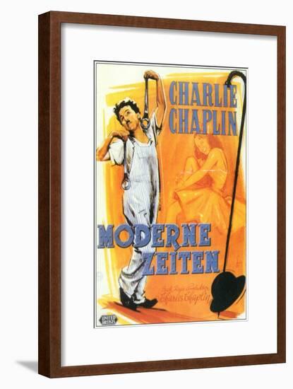 Modern Times, German Movie Poster, 1936-null-Framed Art Print