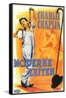 Modern Times, German Movie Poster, 1936-null-Framed Stretched Canvas