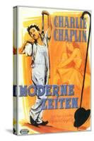 Modern Times, German Movie Poster, 1936-null-Stretched Canvas