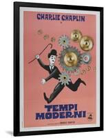 Modern Times, Italian Movie Poster, 1936-null-Framed Art Print