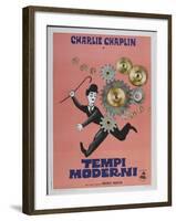 Modern Times, Italian Movie Poster, 1936-null-Framed Art Print