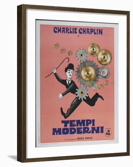 Modern Times, Italian Movie Poster, 1936-null-Framed Art Print