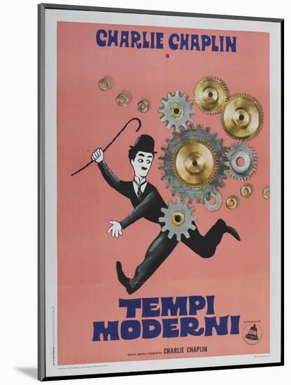 Modern Times, Italian Movie Poster, 1936-null-Mounted Art Print