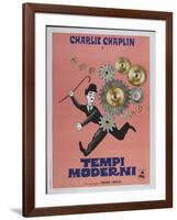 Modern Times, Italian Movie Poster, 1936-null-Framed Art Print