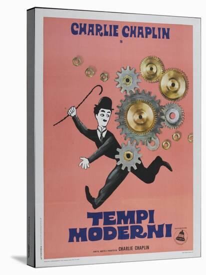 Modern Times, Italian Movie Poster, 1936-null-Stretched Canvas