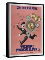 Modern Times, Italian Movie Poster, 1936-null-Framed Stretched Canvas