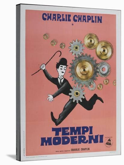 Modern Times, Italian Movie Poster, 1936-null-Stretched Canvas
