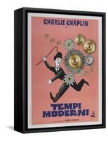 Modern Times, Italian Movie Poster, 1936-null-Framed Stretched Canvas