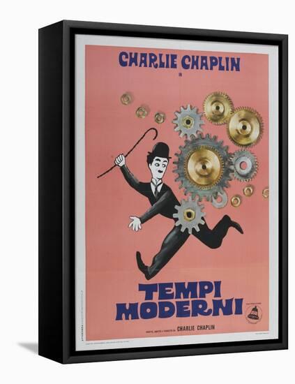 Modern Times, Italian Movie Poster, 1936-null-Framed Stretched Canvas