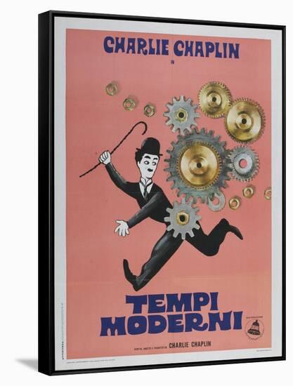 Modern Times, Italian Movie Poster, 1936-null-Framed Stretched Canvas