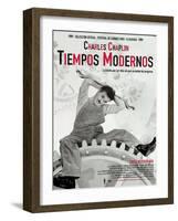 Modern Times, Spanish Movie Poster, 1936-null-Framed Art Print