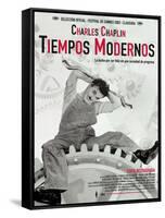 Modern Times, Spanish Movie Poster, 1936-null-Framed Stretched Canvas
