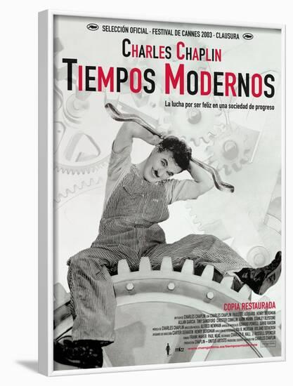 Modern Times, Spanish Movie Poster, 1936-null-Framed Art Print