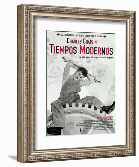 Modern Times, Spanish Movie Poster, 1936-null-Framed Art Print